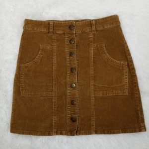 Y2K Corduroy Buttondown Skirt